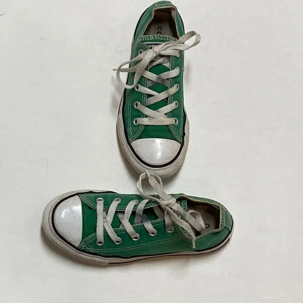 Converse Kids Green Sneakers Unisex Size 1
